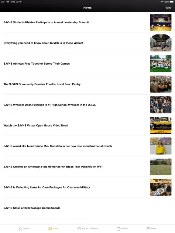 ภาพหน้าจอของ Saint John Vianney HS iPad 