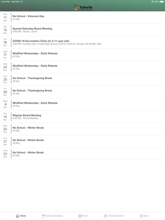 Tukwila School District App iPad  स्क्रीनशॉट