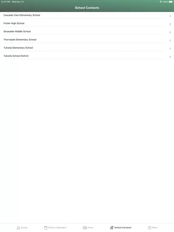Tukwila School District App iPad  स्क्रीनशॉट