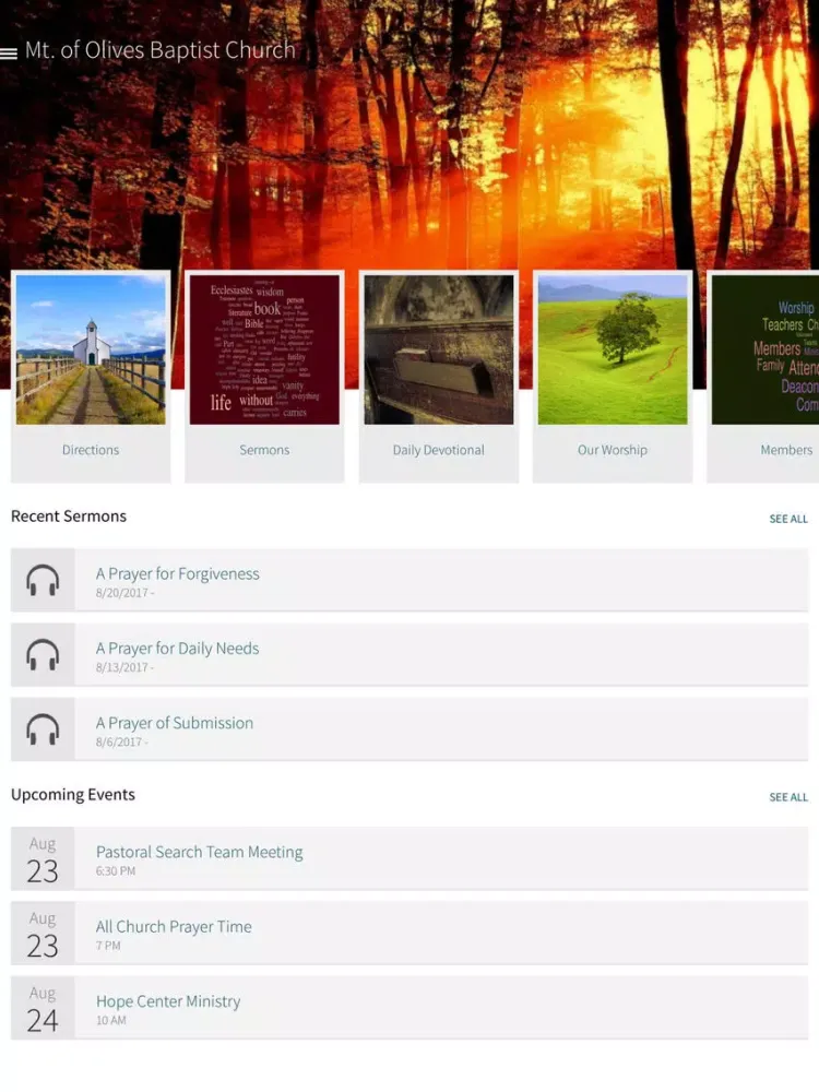 تصاویر Mt. of Olives Baptist Church iPad 
