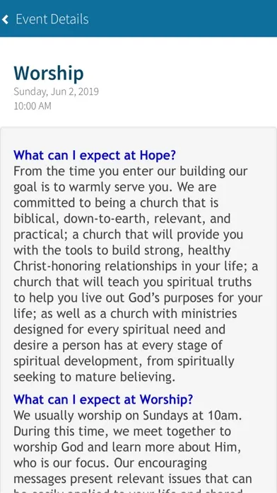Tangkapan skrin Hope Ministries MN