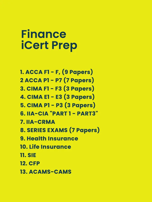 Finance iCert Prep iPad  स्क्रीनशॉट