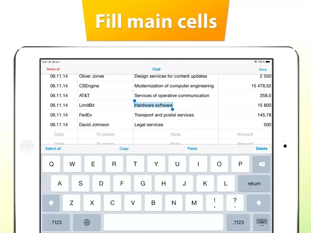 Zrzuty ekranu Financial Accounting Pro iPad 