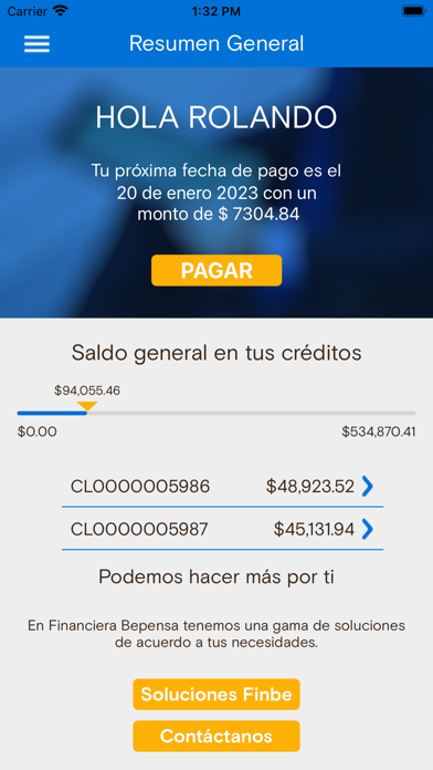 FinBe Clientes (Bepensa) Screenshots