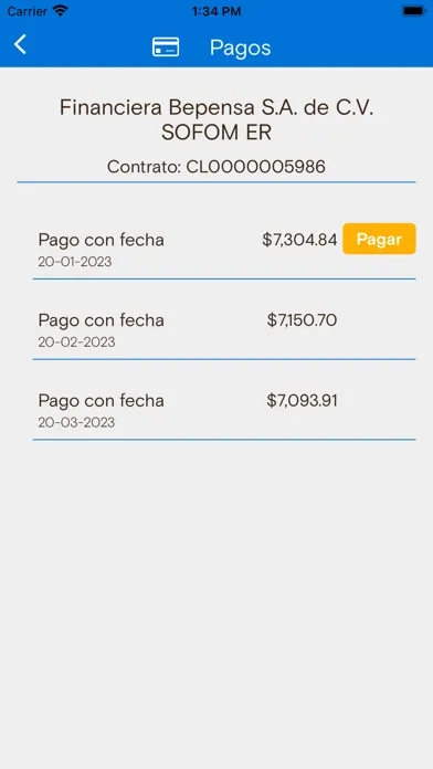 Screenshot di FinBe Clientes (Bepensa)