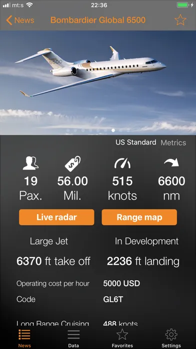 Captures d'écran de AirDB Business Aviation Data