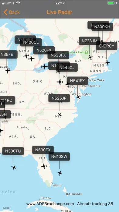 Captures d'écran de AirDB Business Aviation Data