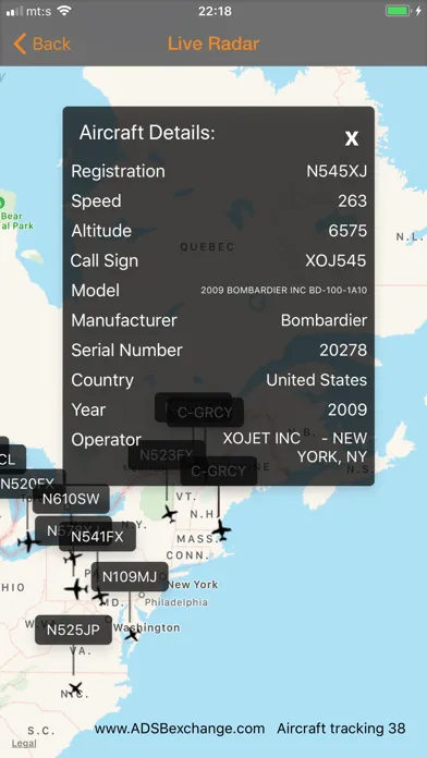 Captures d'écran de AirDB Business Aviation Data