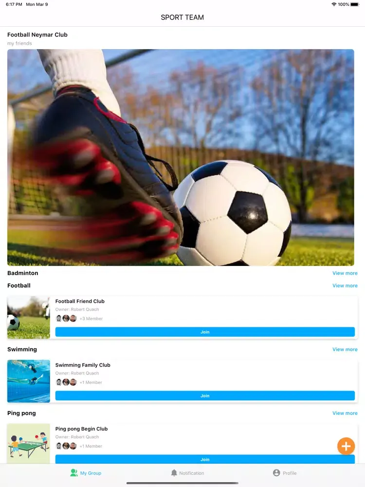 ภาพหน้าจอของ Sport Team Expenditure Control iPad 