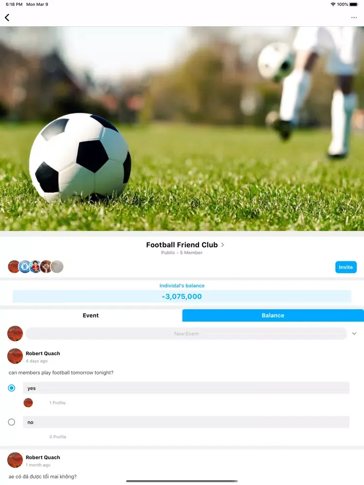 ภาพหน้าจอของ Sport Team Expenditure Control iPad 