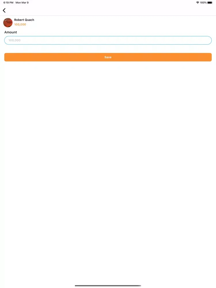 ภาพหน้าจอของ Sport Team Expenditure Control iPad 