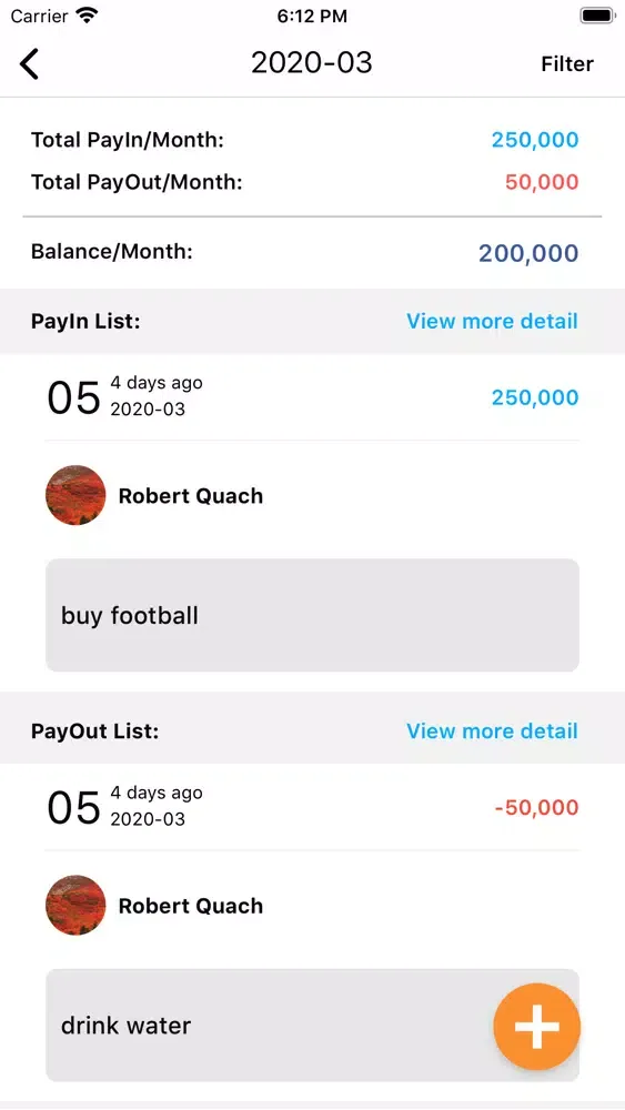 ภาพหน้าจอของ Sport Team Expenditure Control