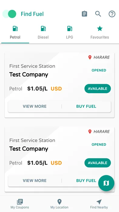 Captures d'écran de FindFuel App