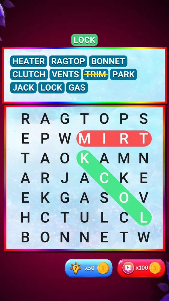 Hidden Word Search Puzzle Screenshots