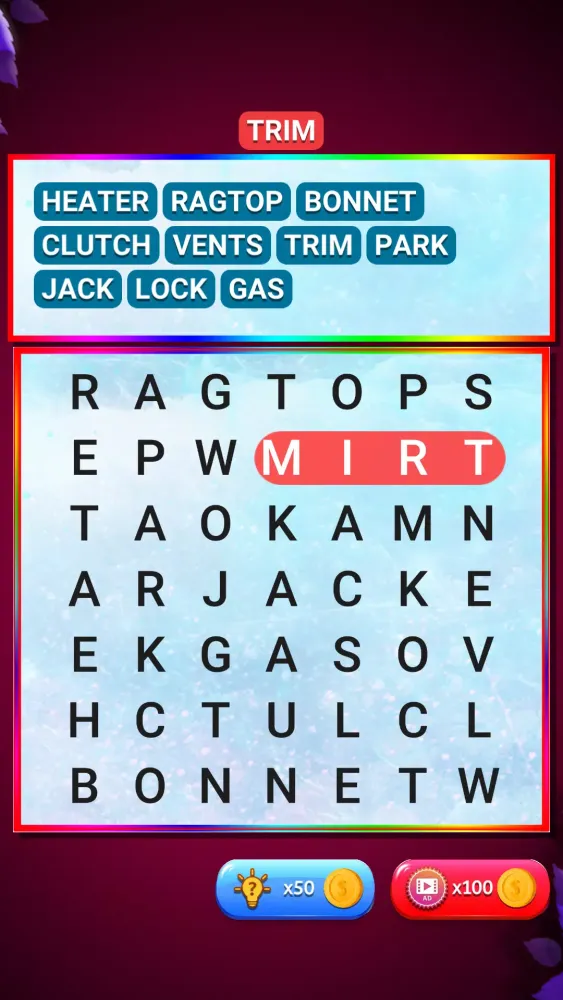 Hidden Word Search Puzzle Screenshots
