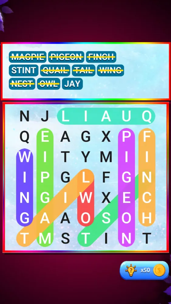 Hidden Word Search Puzzle Screenshots