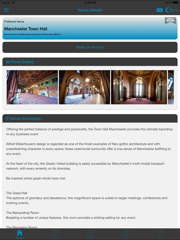 FMAC Venue Finder iPad  স্ক্রিনশট