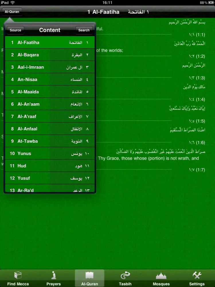 Tangkapan skrin Find Mecca iPad 