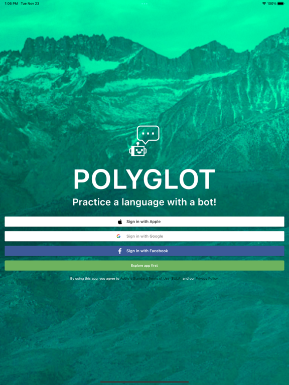 Polyglot AI iPad 应用截图