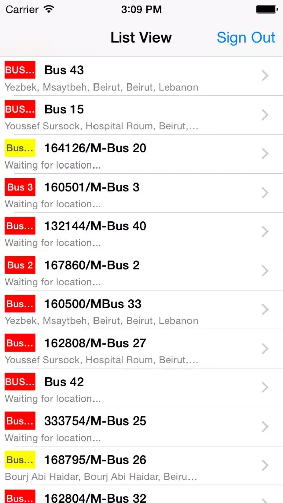 Eduvation Bus Tracker Screenshots