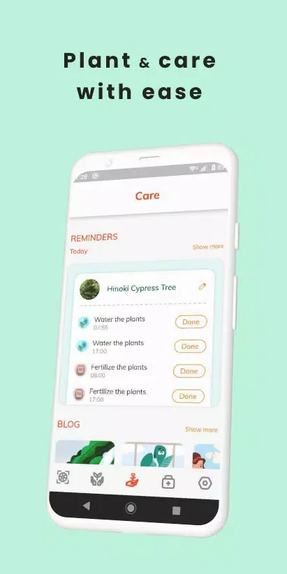 Tangkapan layar Plant App - Identifier & Care