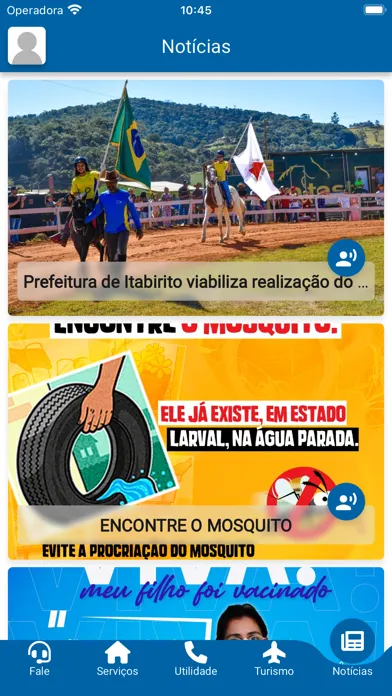 Capturas de tela do Conecta Itabirito