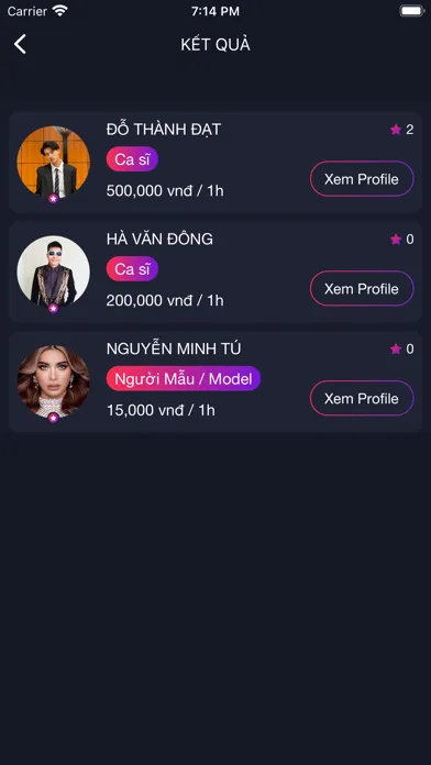 Tìm kiếm nghệ sỹ Screenshots