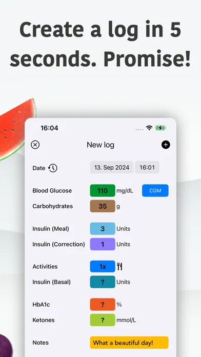 Diabetes Diary Plus Screenshots