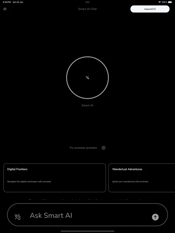Tangkapan skrin Ai Smart Chat Assistant iPad 
