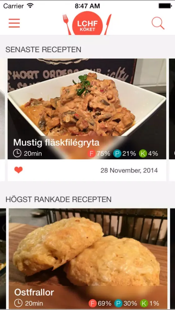 LCHF-Köket Pro - Recept för lågkolhydratkost Ekran Görüntüleri
