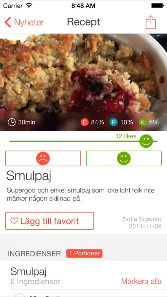 LCHF-Köket Pro - Recept för lågkolhydratkost Ekran Görüntüleri
