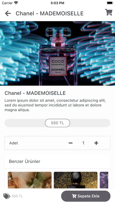 InstaStore E-ticaret Screenshots