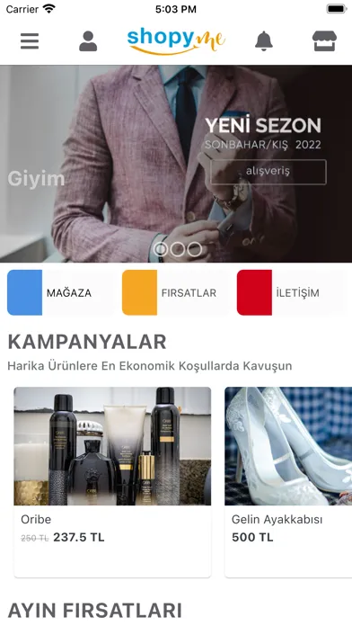 InstaStore E-ticaret Screenshots