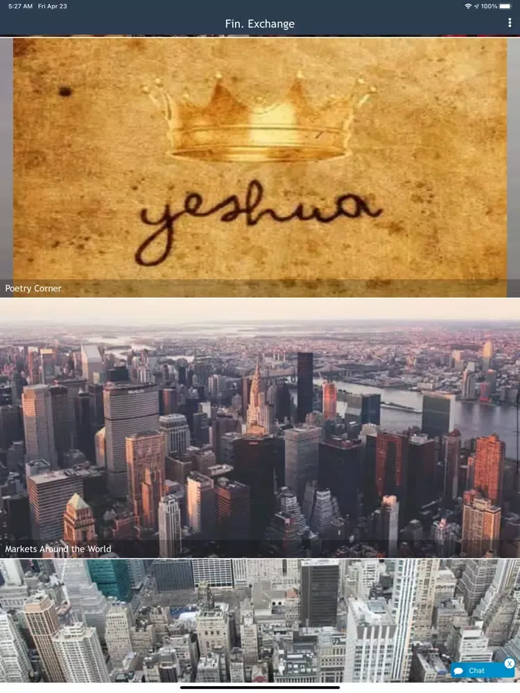 Capturas de tela do Fin. Exchange iPad