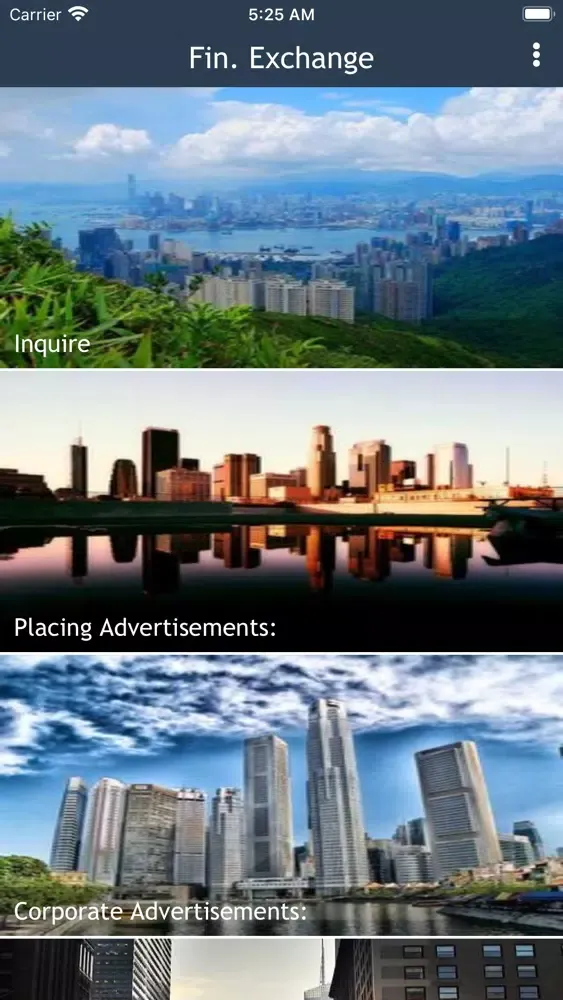 Capturas de tela do Fin. Exchange