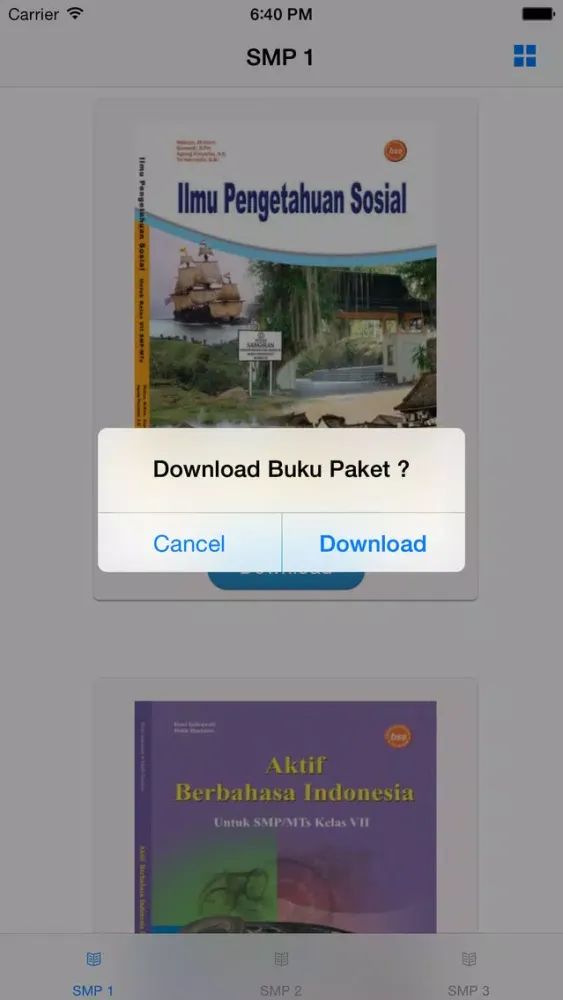 ภาพหน้าจอของ Buku Paket SMP