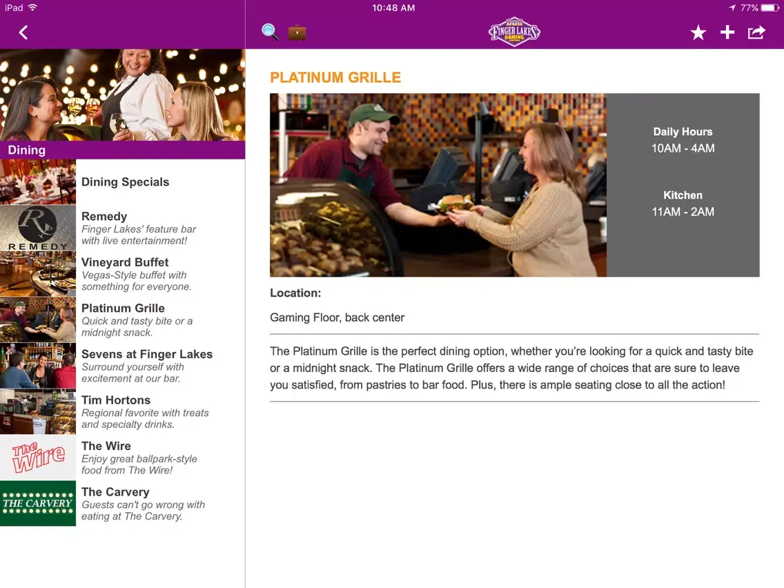 Captures d'écran de Finger Lakes Gaming & Racetrack iPad 