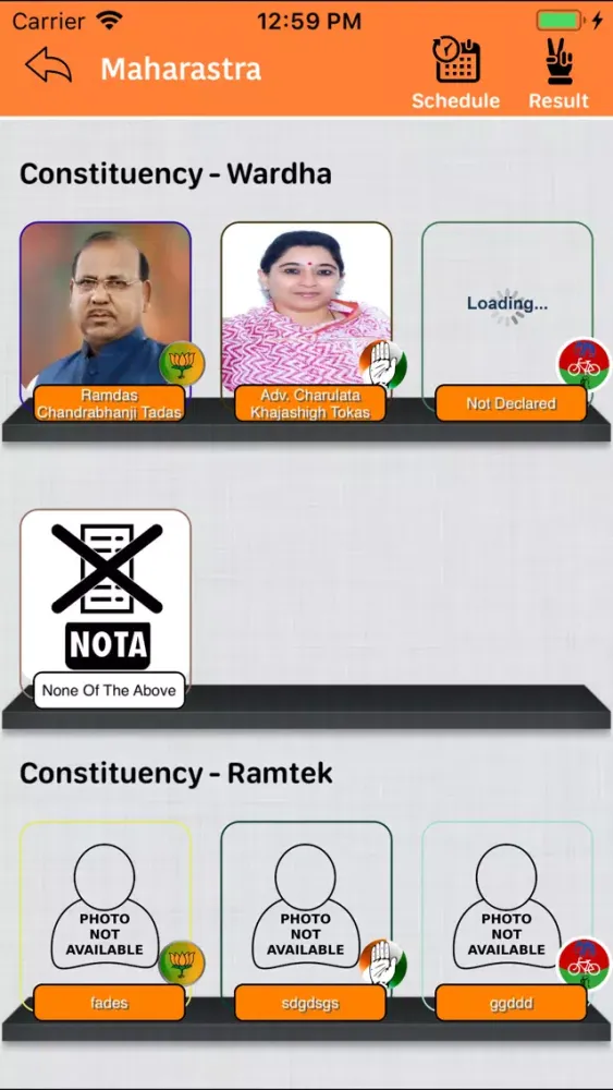 Ảnh chụp màn hình của Election-2019