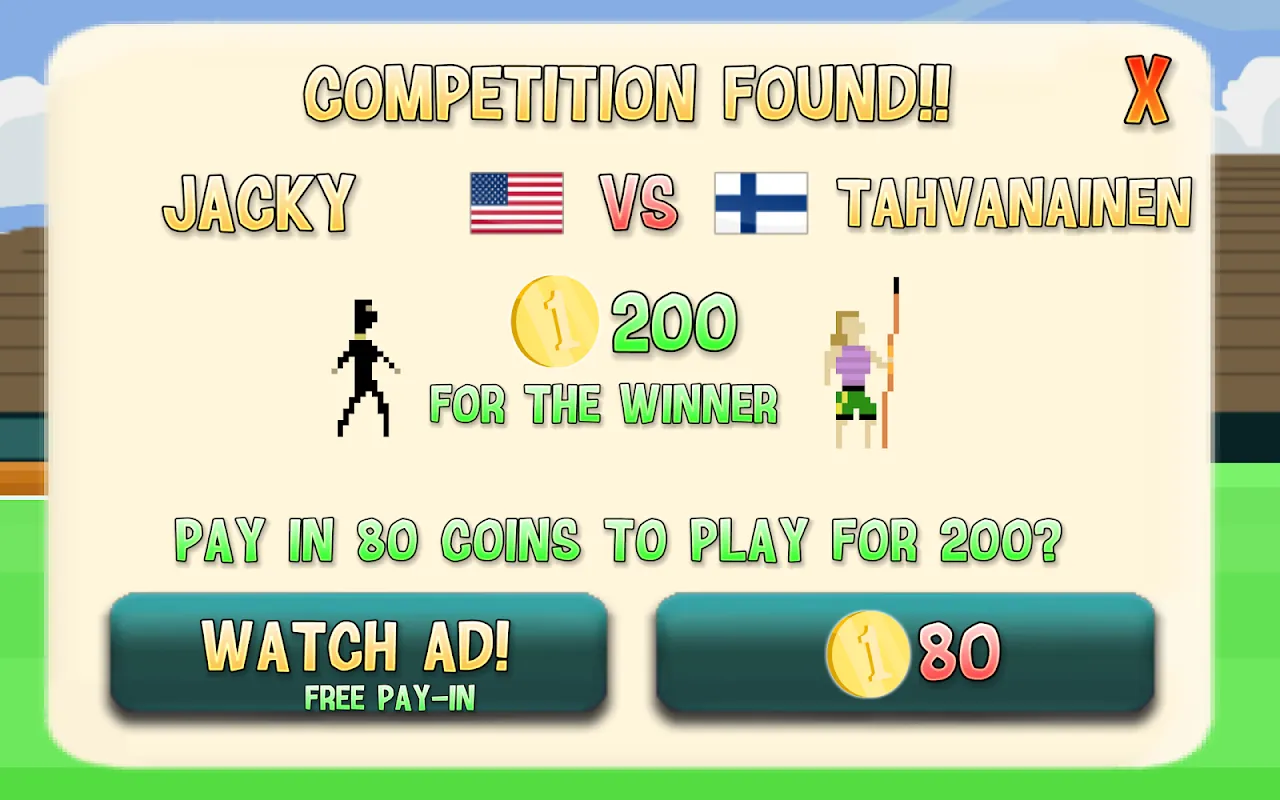 Tangkapan layar Javelin Masters 3