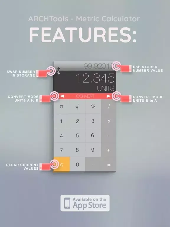 ArchTools - Metric Conversion & Calculator iPad  स्क्रीनशॉट
