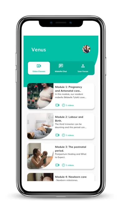 Capturas de tela do Venus Pregnancy & Birth App