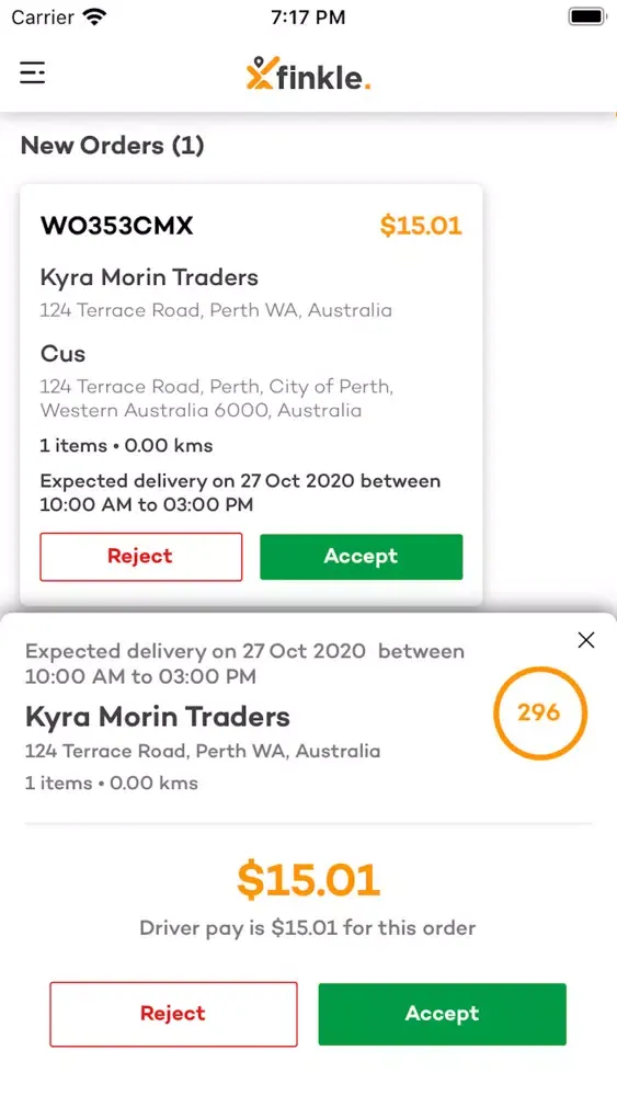 Finkle Delivery Partners স্ক্রিনশট