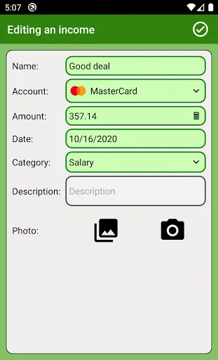 Tangkapan layar Expense Tracker - FinancePM