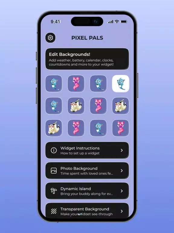 Pixel Pets for Dynamic Island iPad  स्क्रीनशॉट