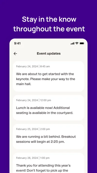 Finseca Events Screenshots