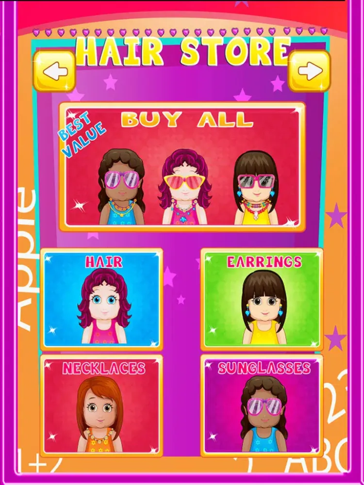 Screenshot di Cute Baby Hair Salon FREE- Super fun beauty dress up game for girls iPad 
