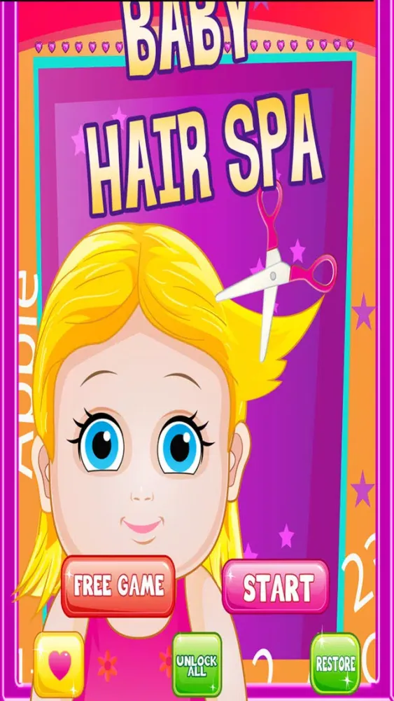Screenshot di Cute Baby Hair Salon FREE- Super fun beauty dress up game for girls