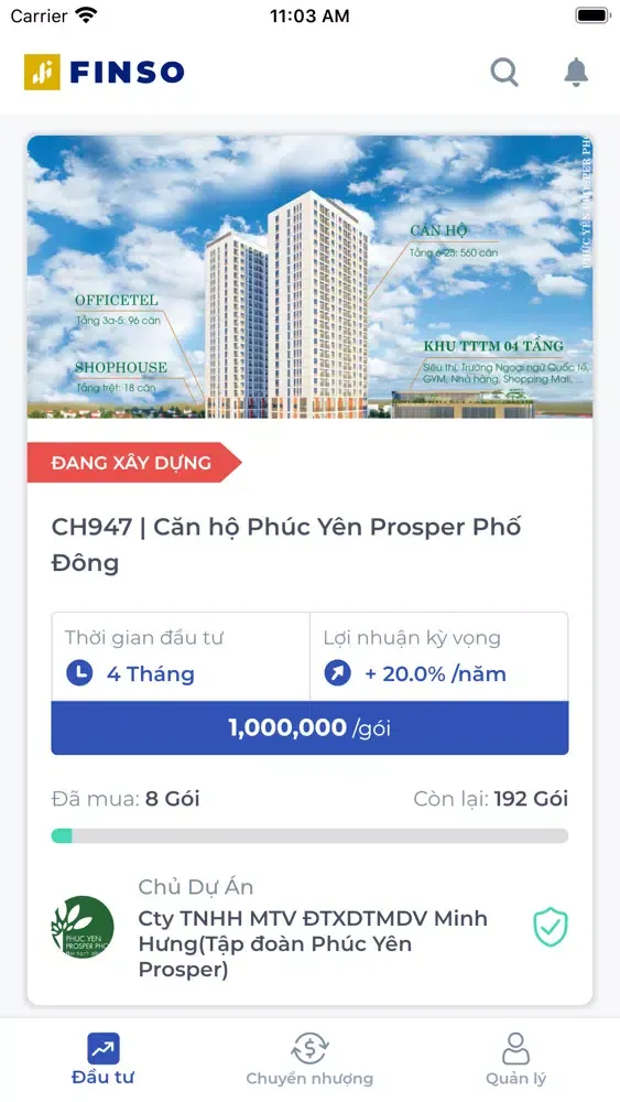 Zrzuty ekranu FINSO: Real Estate Fintech
