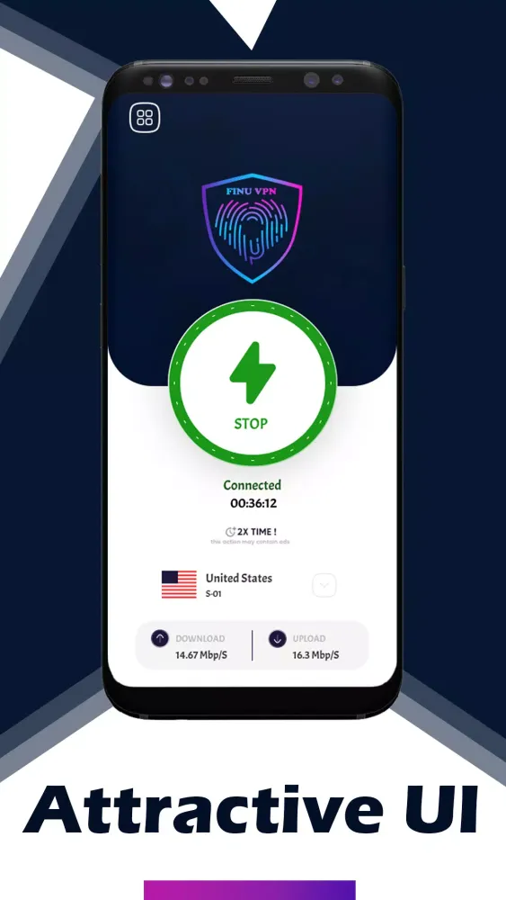 Tangkapan skrin Finu VPN