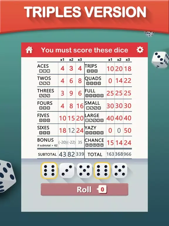Screenshot di Yazy yatzy dice game iPad 